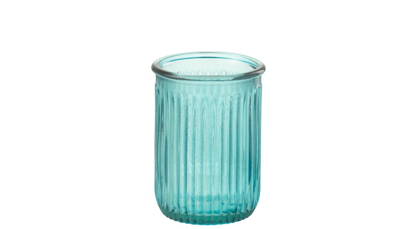 Vase Stripe Aqua