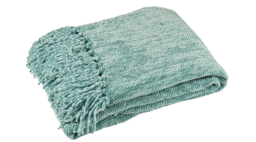 Decke Chenille Türkis